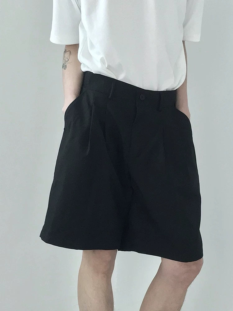 Slim Fit Solid Color Shorts