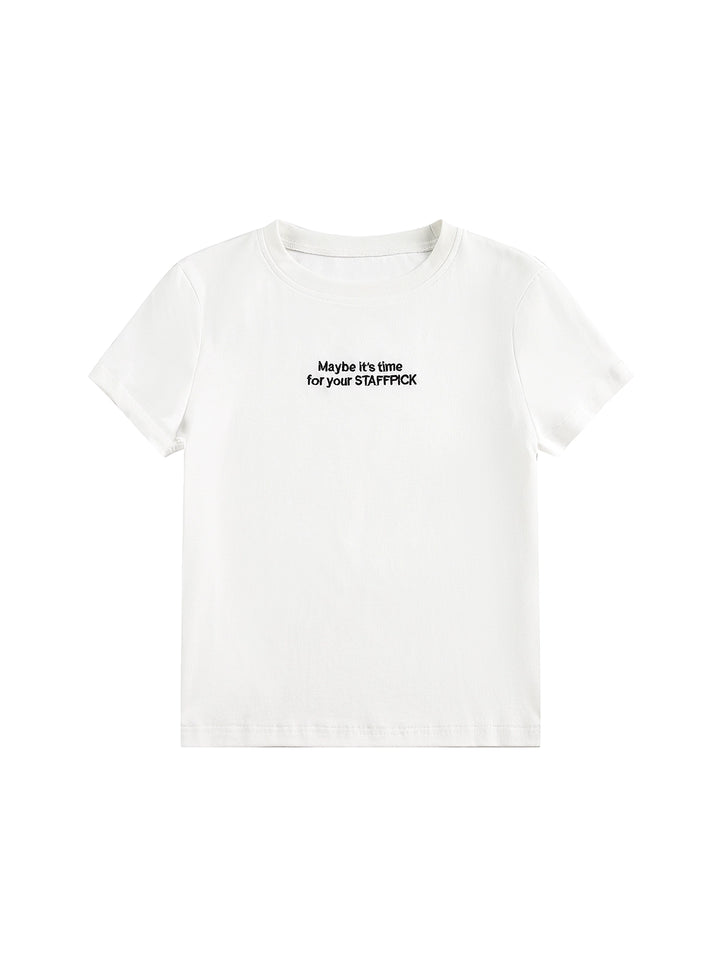T-shirt z krótkim rękawem w dopasowanym kroju z nadrukiem liter 