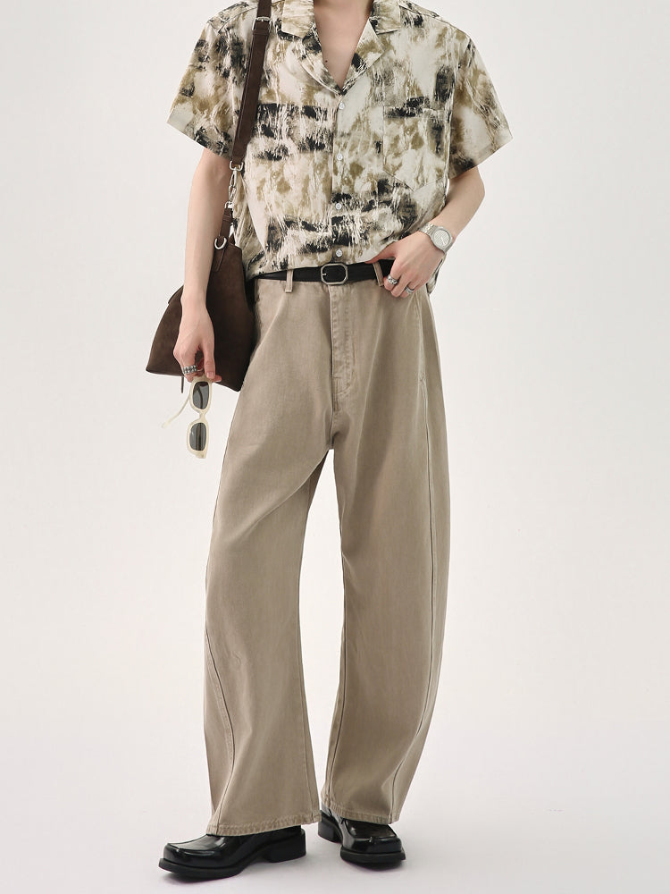 Retro Locker Sitzende Gewaschene Jeans 
