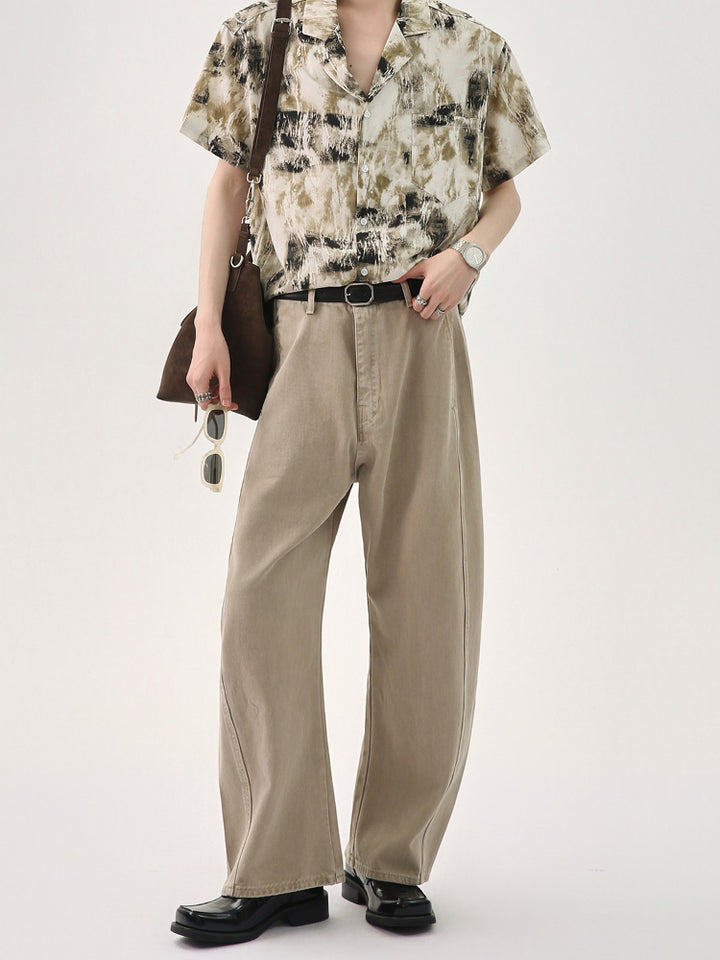 Retro Locker Sitzende Gewaschene Jeans 