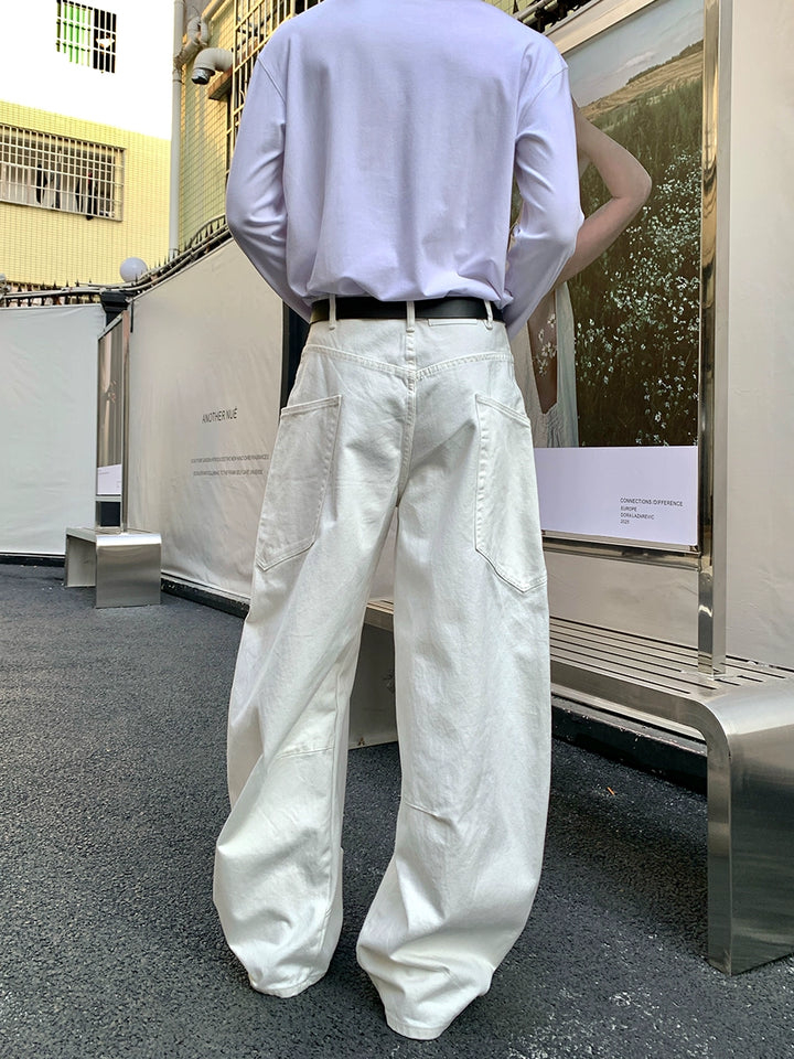 Versleten Losse Pas Vloerlange Jeans 