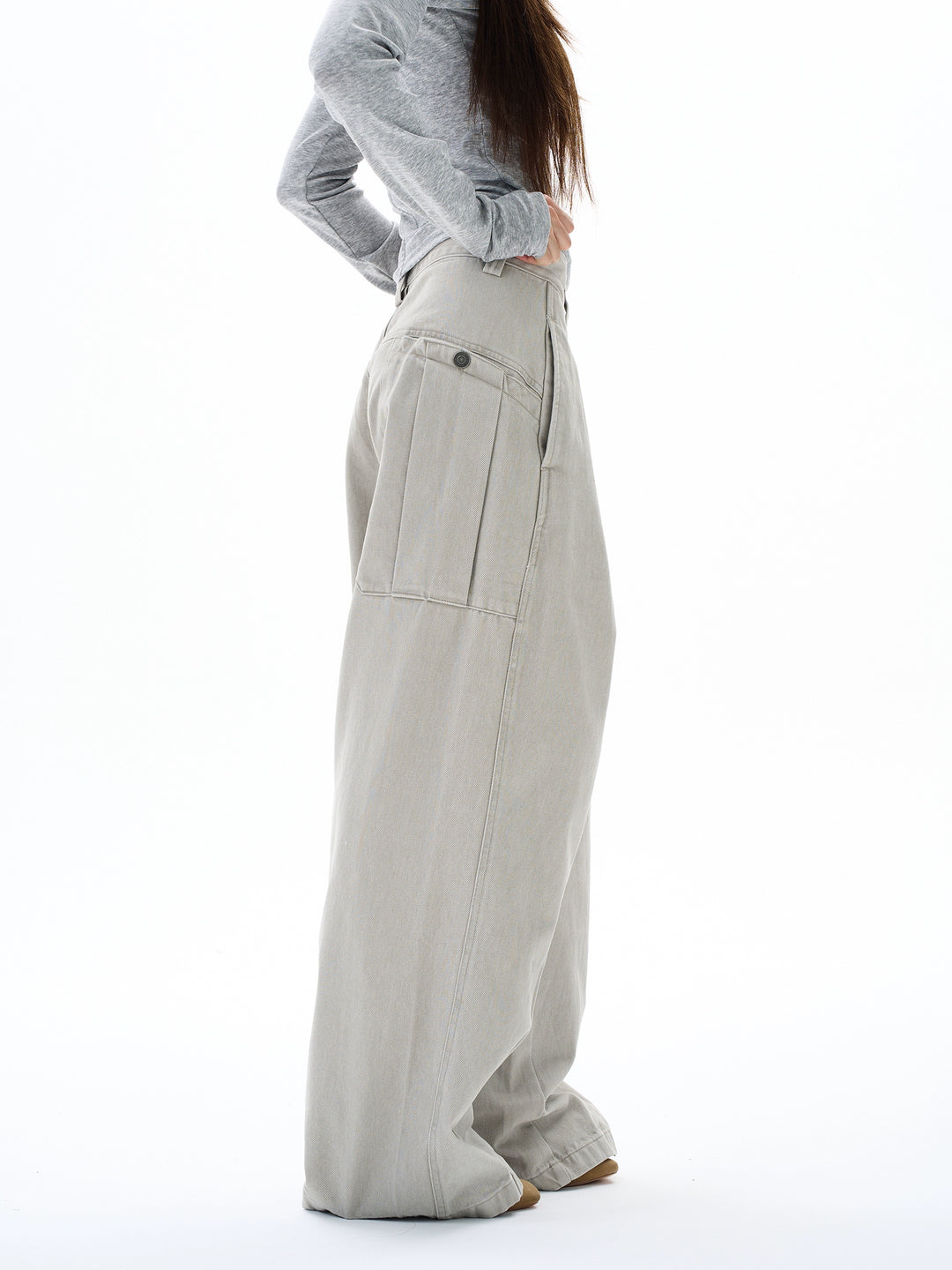 Wide Leg Casual Cargo Pants