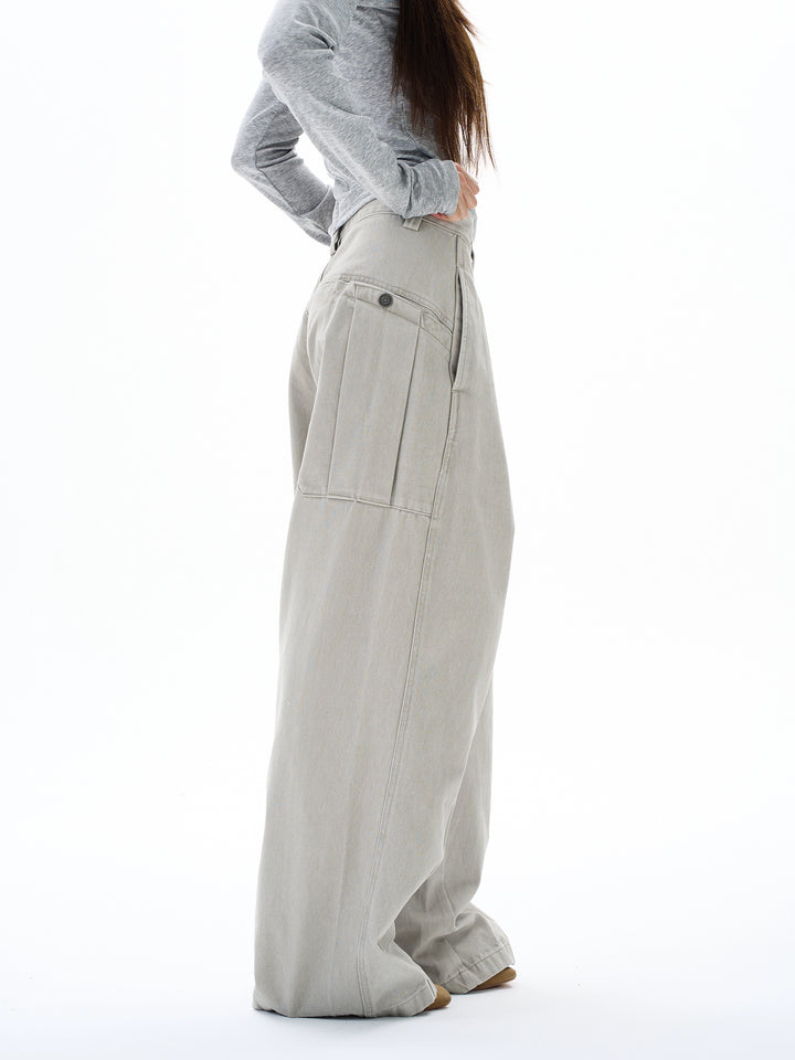 Wide Leg Casual Cargo Pants