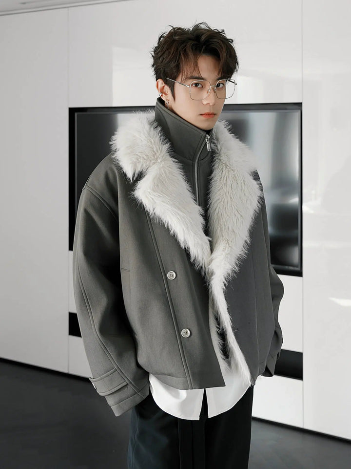 Two-piece Fur Collar Jacket