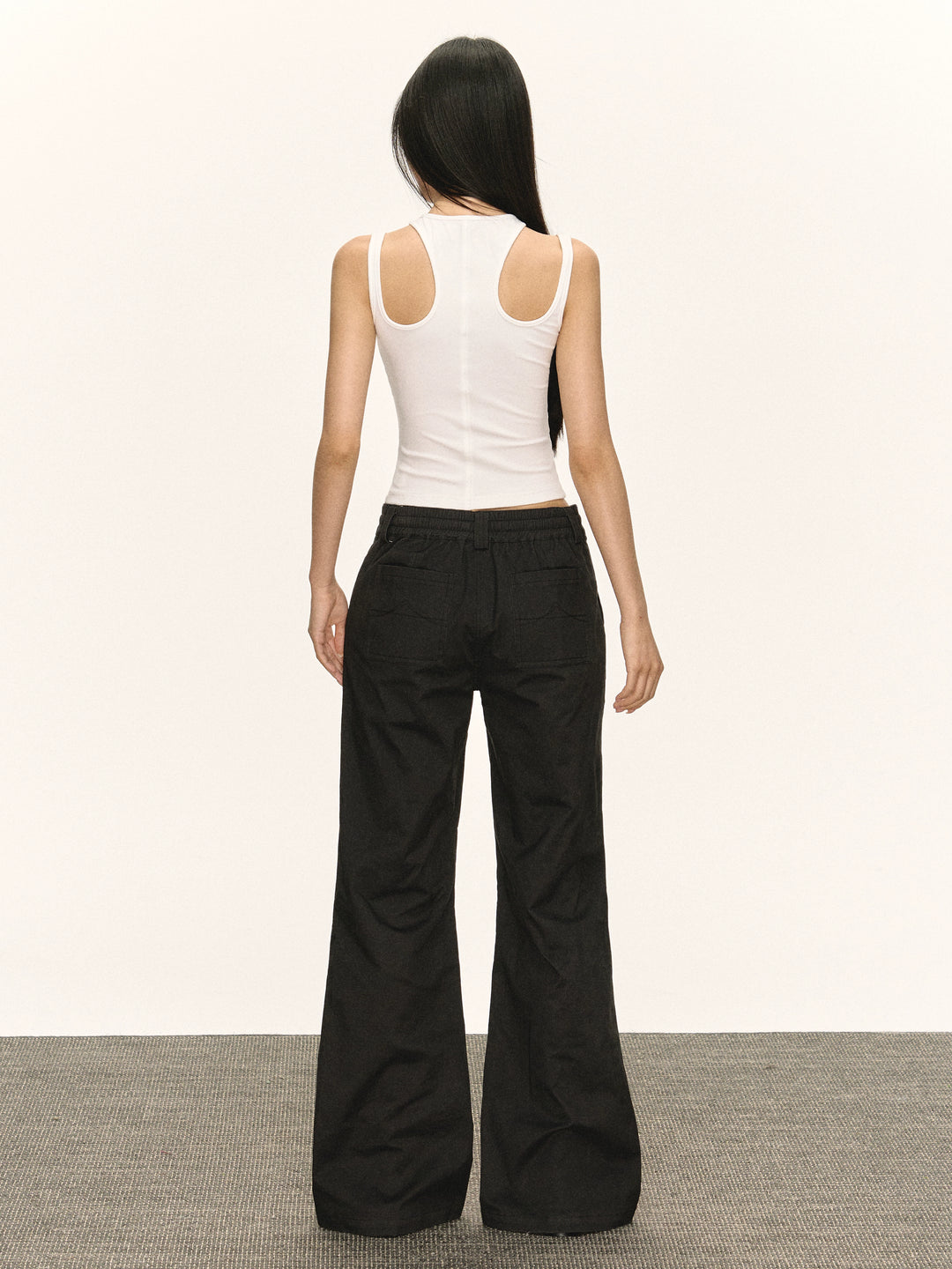 Uitsnijding Schouder Slim Fit Tanktop 