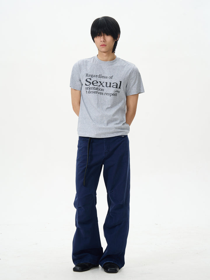 Relaxed Fit Straight Pleated Trousers