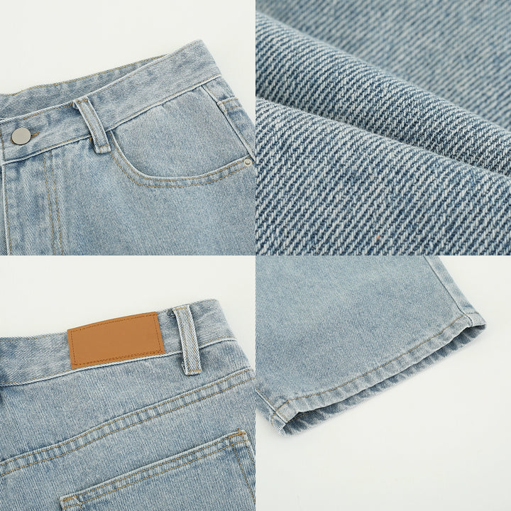 Pantalones cortos de mezclilla casuales y holgados 