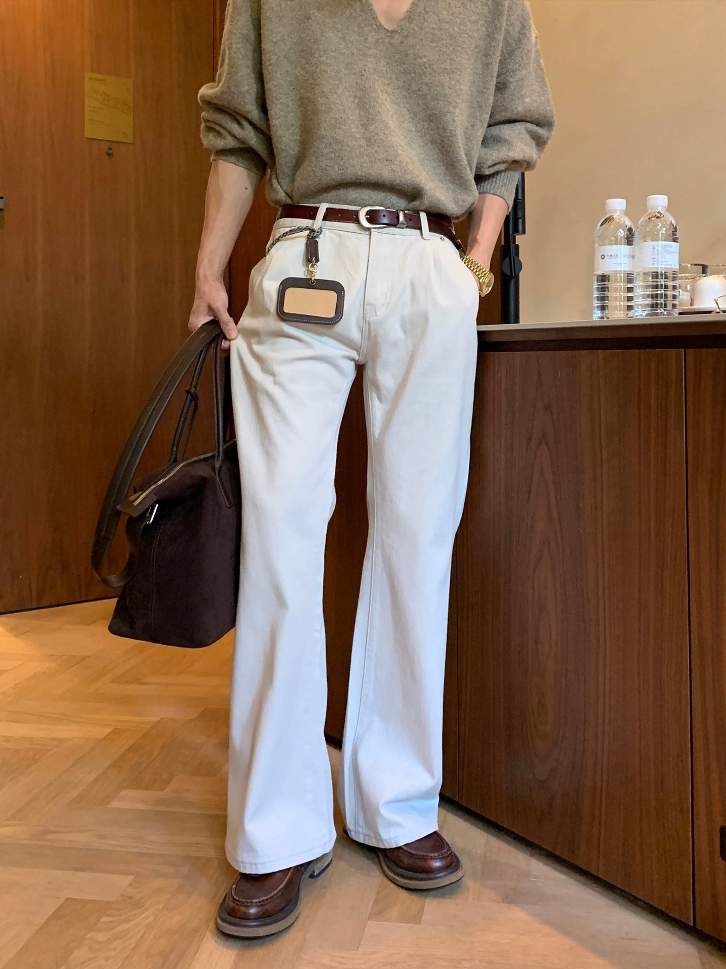 Pamuklu Düşük Bel Dar Kesim Pantolonlar 