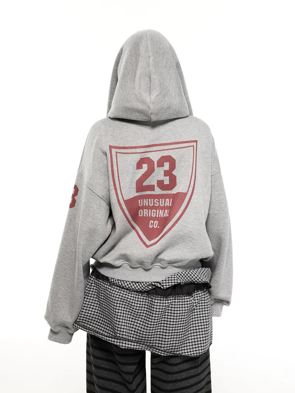 Moletom com Capuz Oversized com Zíper Estilo de Rua 