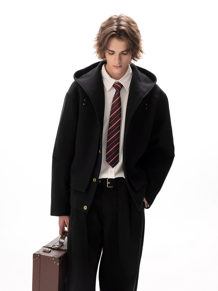 Hooded Woolen Jacket