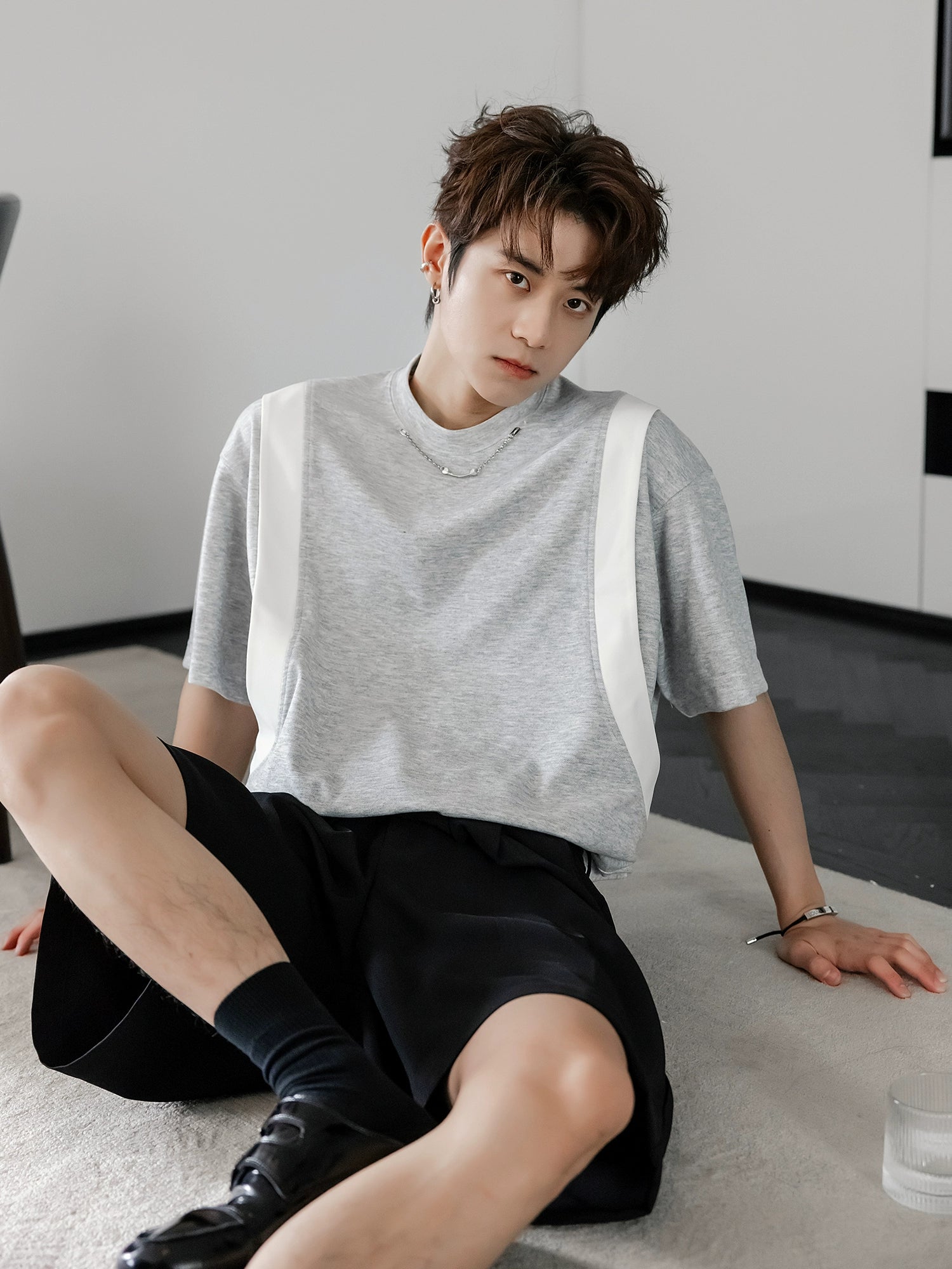 Loose Fit Round Neck Short Sleeve Pullover