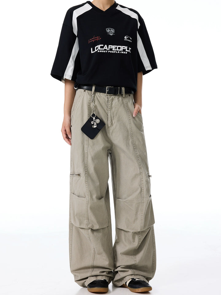 Loose Straight-Leg Cargo Pants