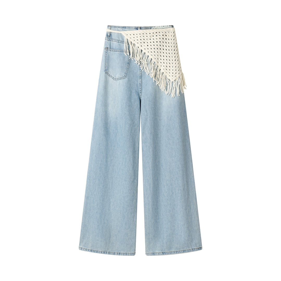 Braided Strap Wide Leg Pants