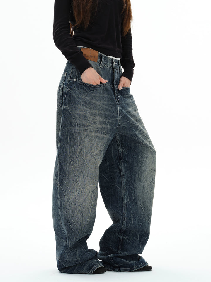 Pantalons larges à motif étoile rétro 