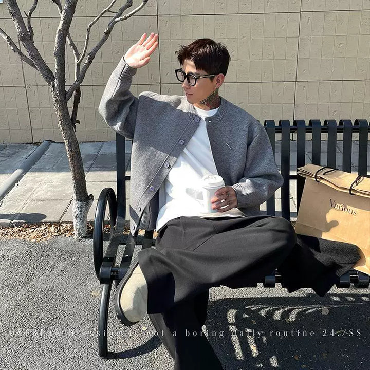 Button-Down Knit Cardigan Sweater