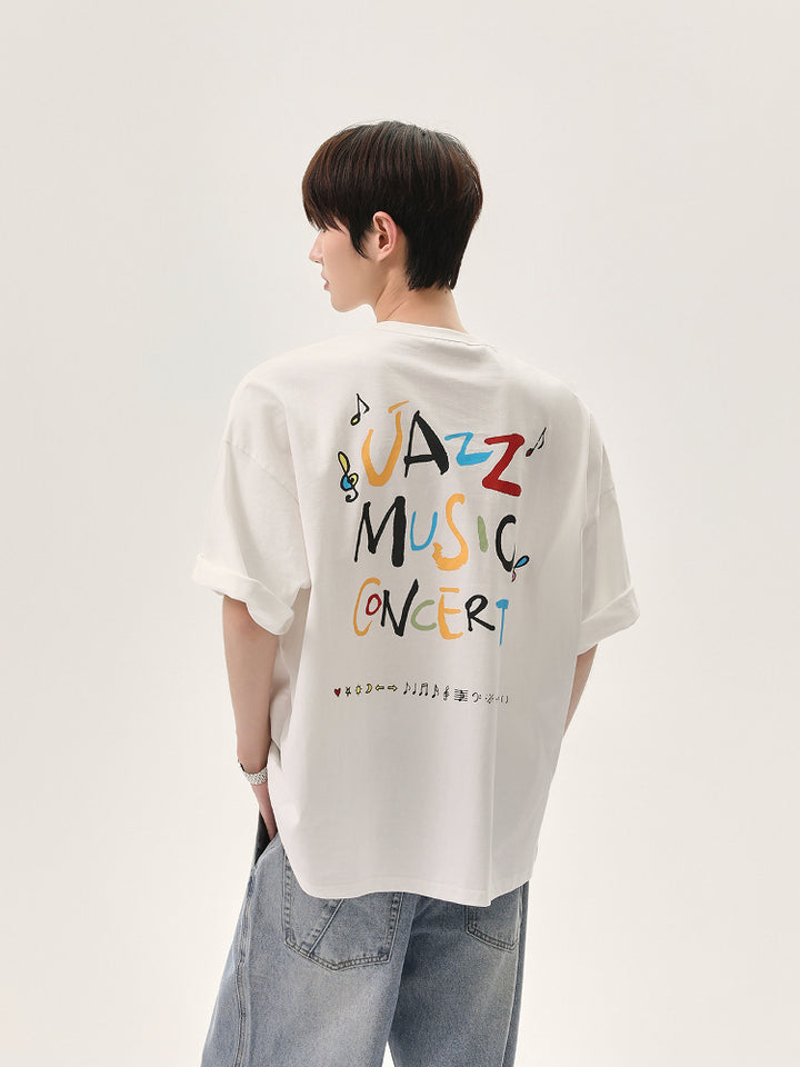 Graffiti Letter Print Short-Sleeve T-shirt
