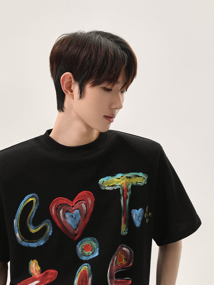 Graffiti Print Short-Sleeve T-Shirt