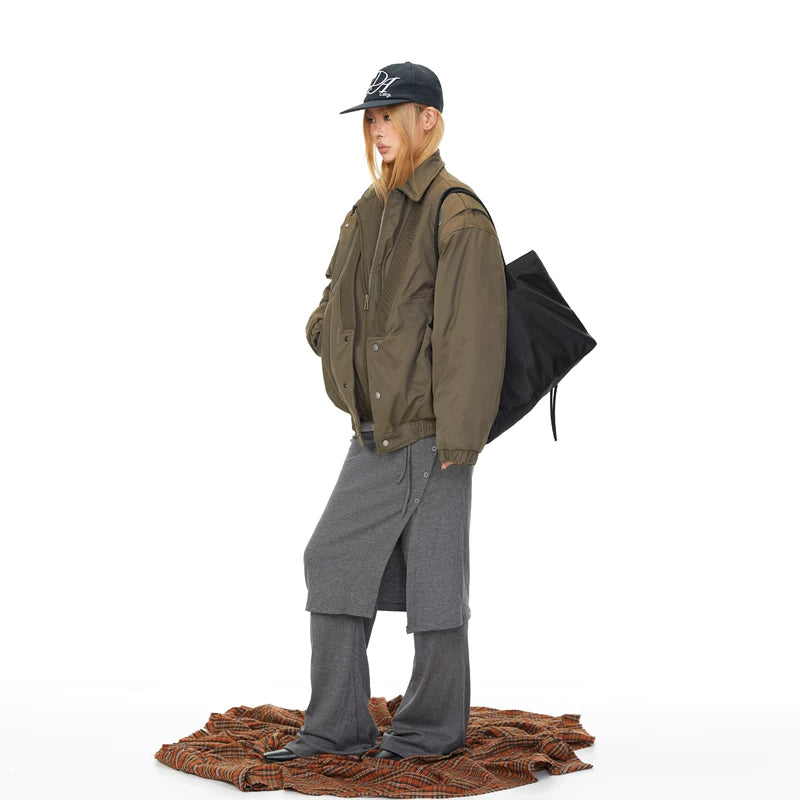 Faux Deconstructed Lapel Jacket