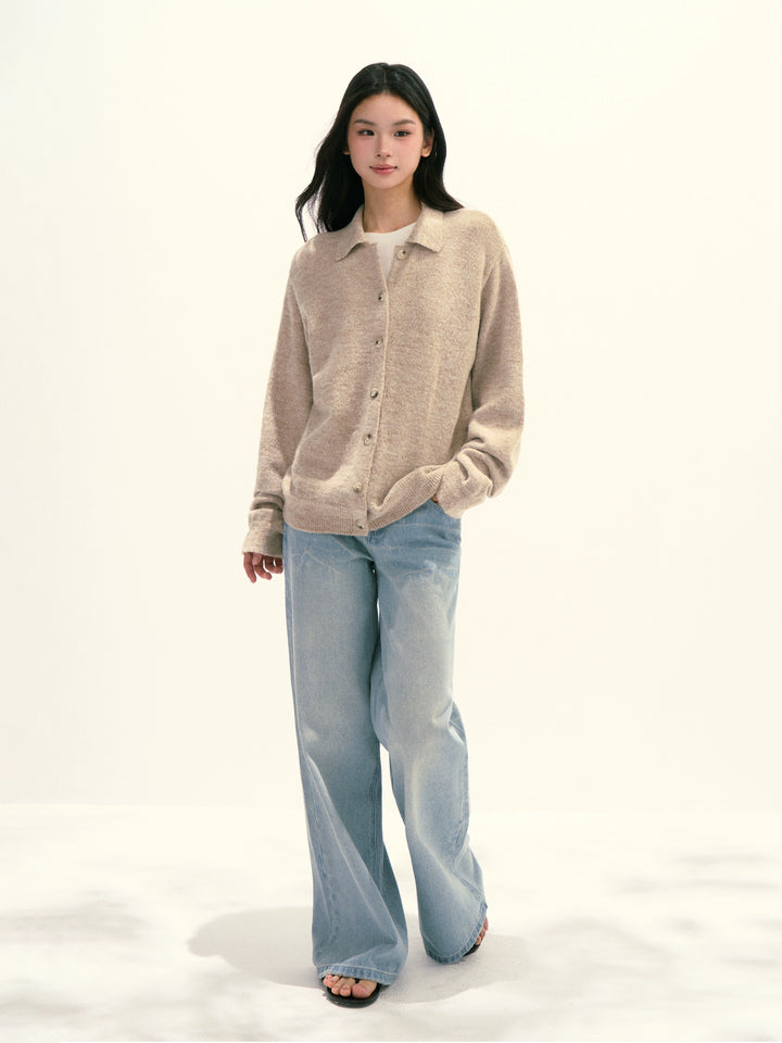 Knapp Front Strikket Cardigan 