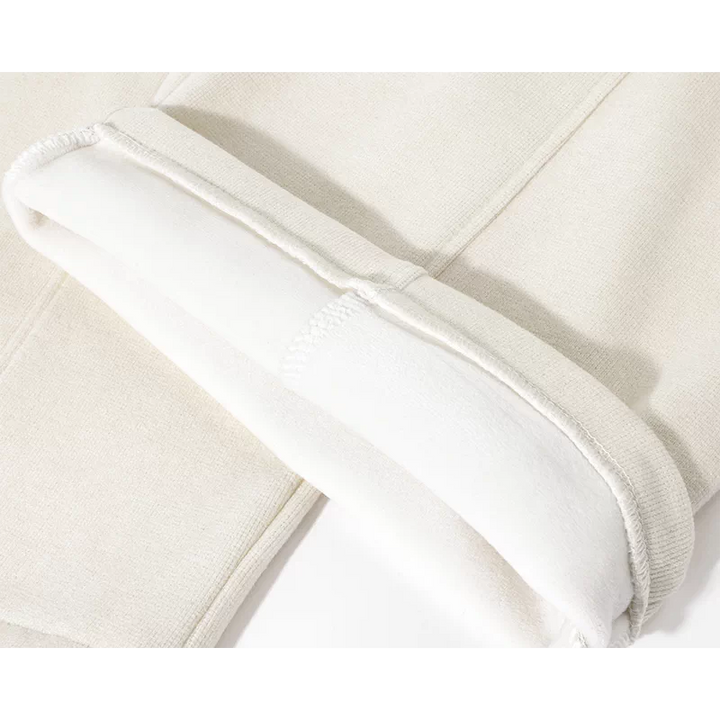 Plaid Fleece Lined Wide-Leg Pants