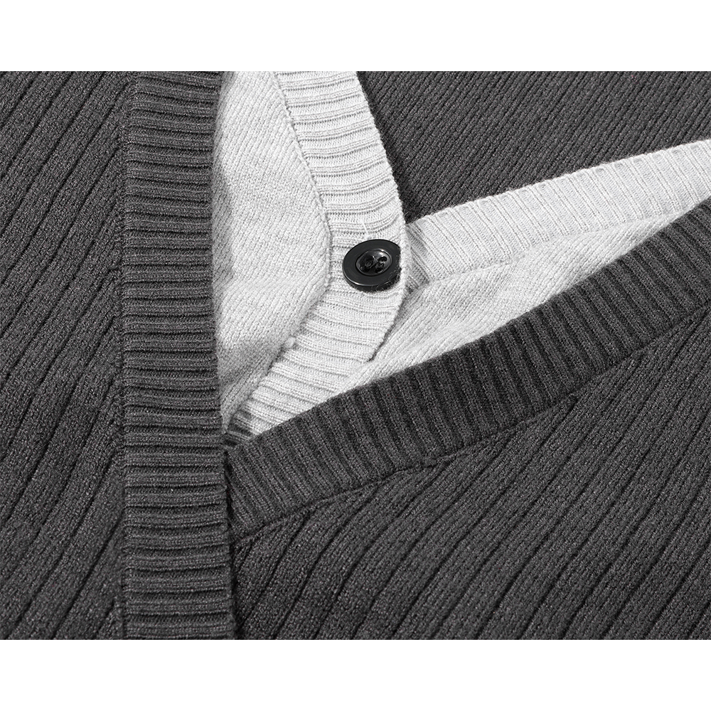 Double-Breasted Knit Sweater
