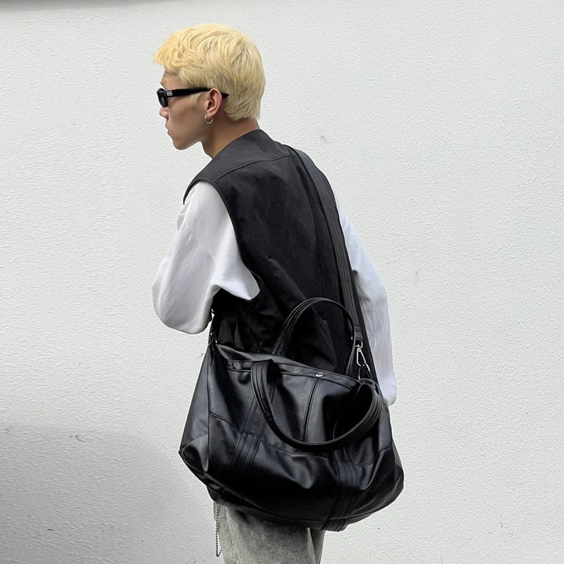 حقيبة كتف لابتوب ريترو بسعة كبيرة 