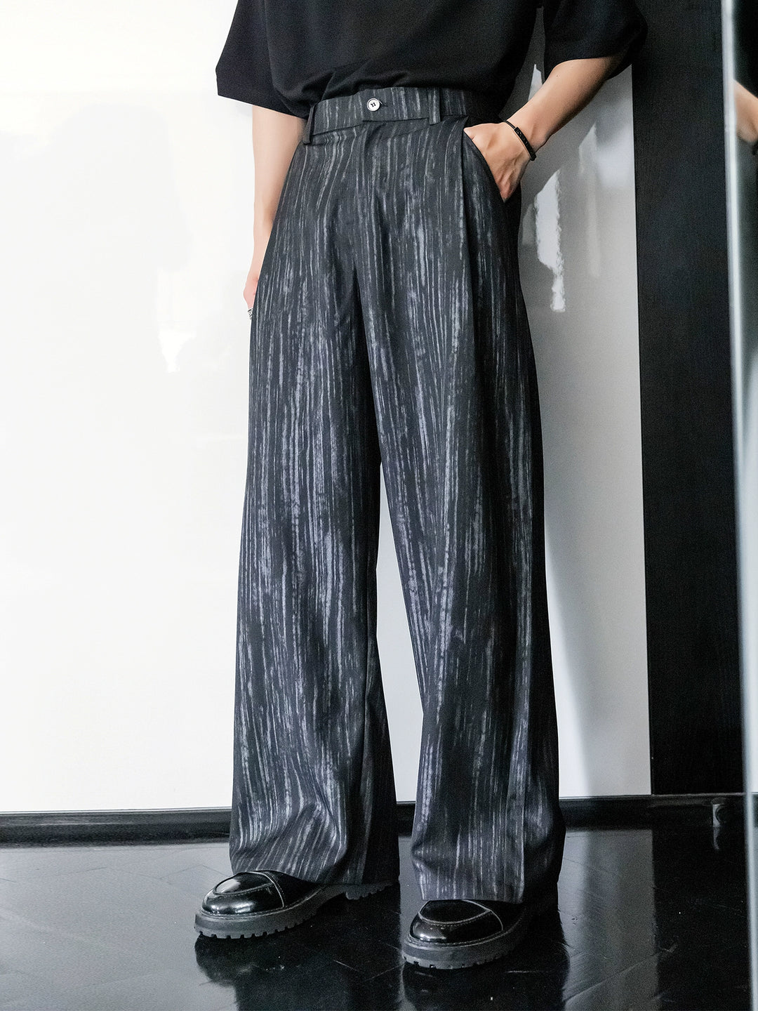 Wide-Leg Casual Mopping Pants
