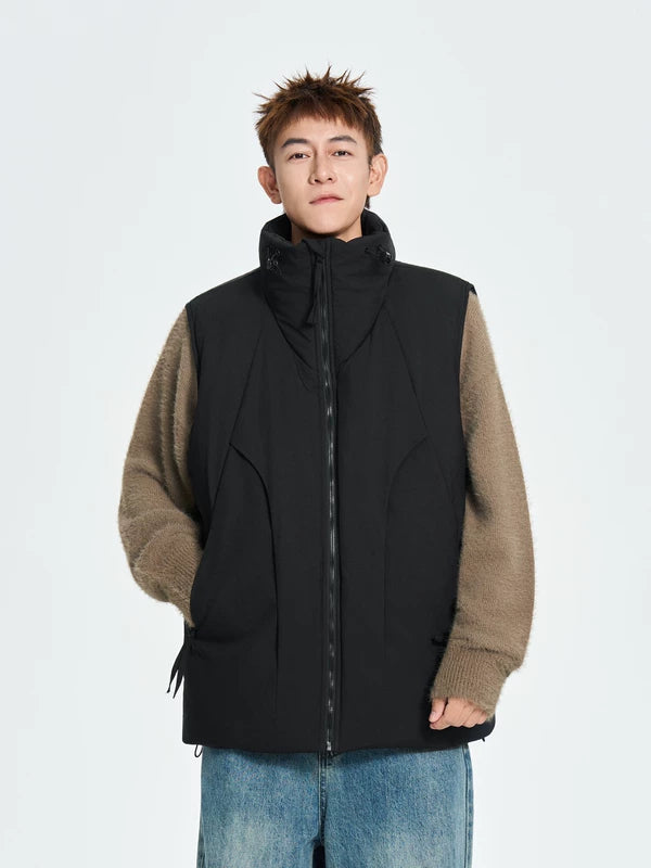 Padded Stand Collar Zip Vest