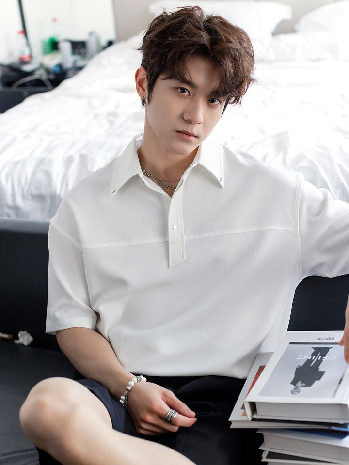 Casual Loose Polo Shirt