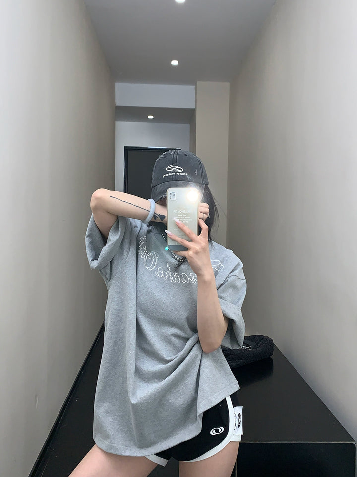 Pearl Embellished Oversized T-shirt