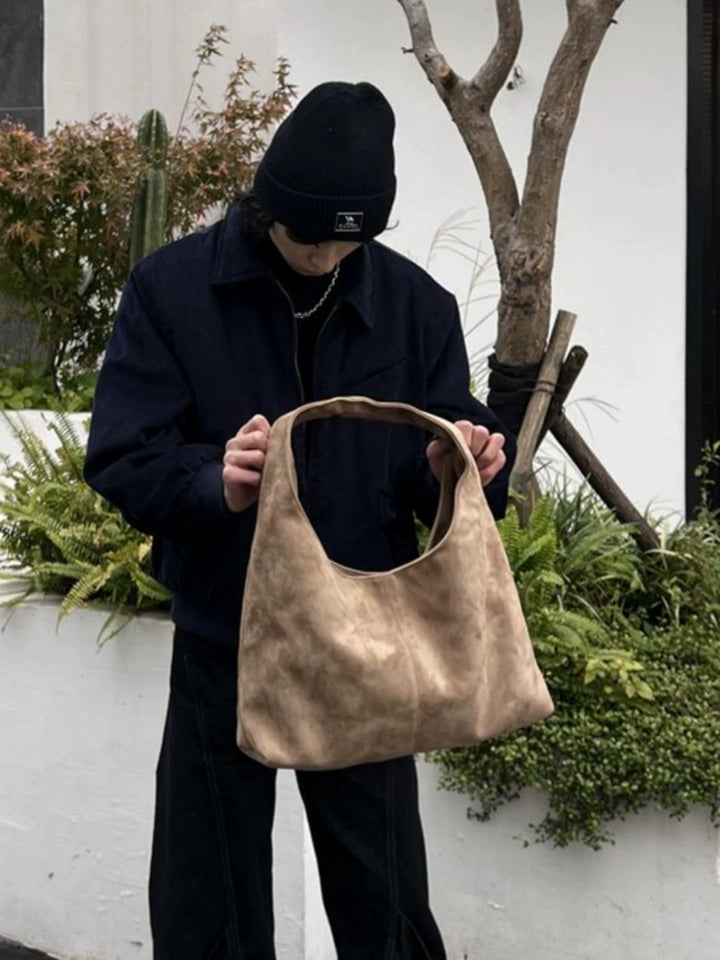 Korean Retro Frosted Large Capacity Tote