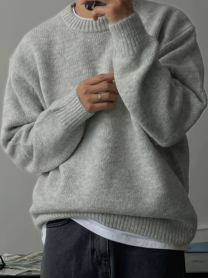 Round Neck Thick Knit Sweater