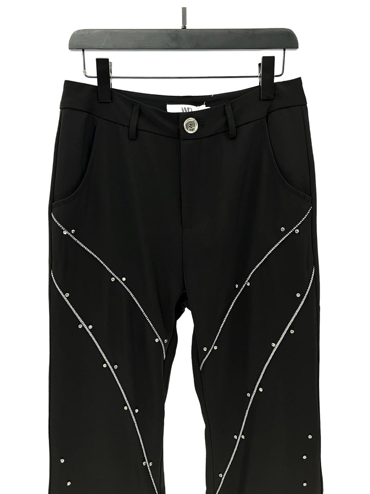 Rivet Line Flared Casual Pants
