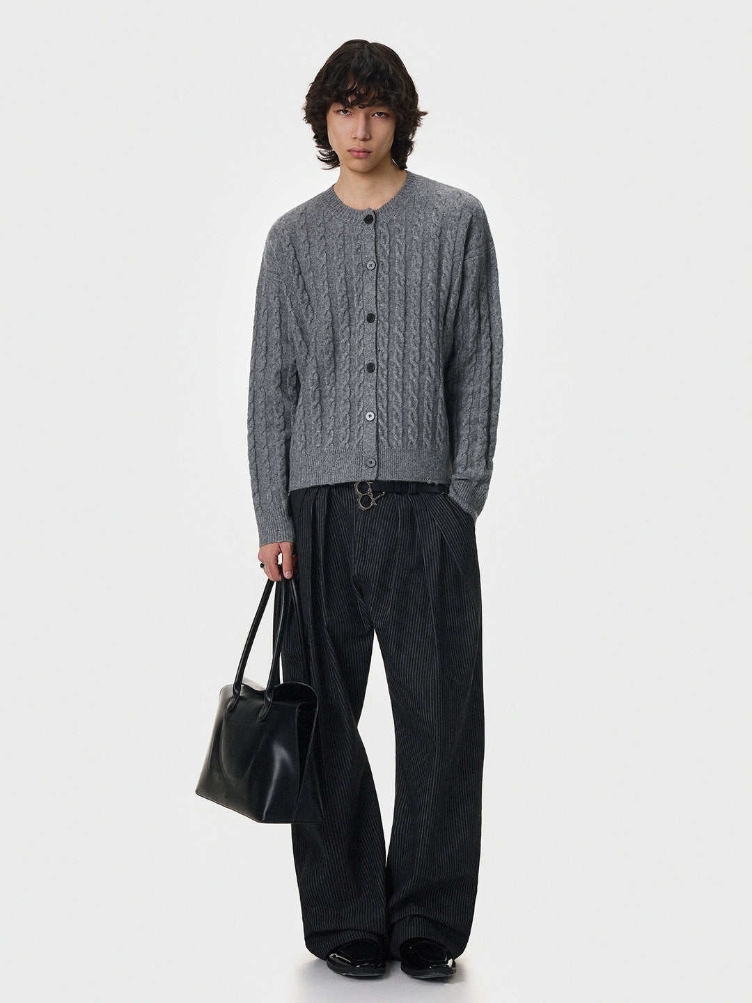 Cable Knit Cropped Cardigan