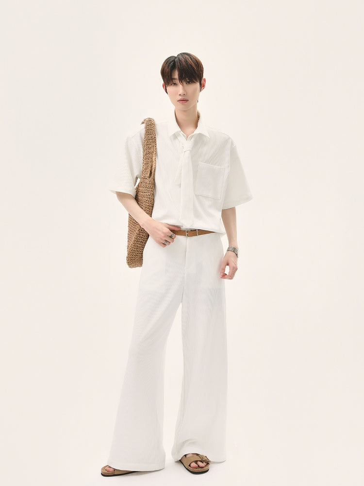 Detachable Bow Tie Shirt and Pants Set