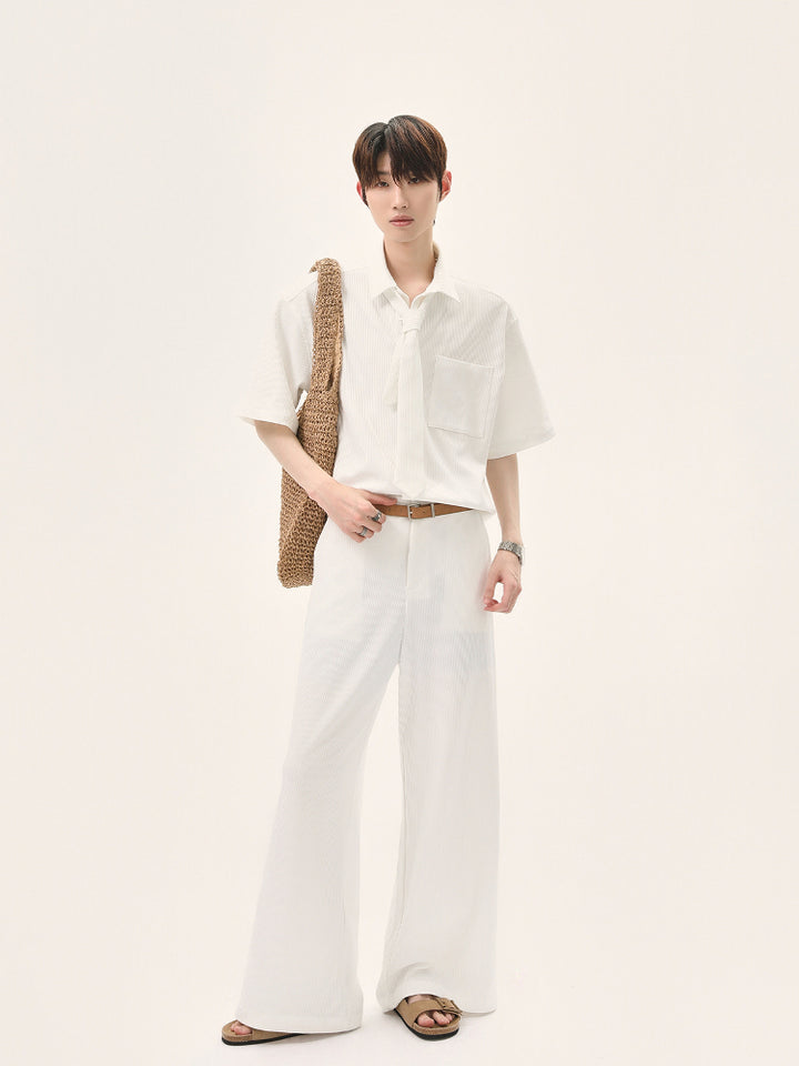 Detachable Bow Tie Shirt and Pants Set