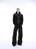 Plaid Shawl Hooded Sweatshirt