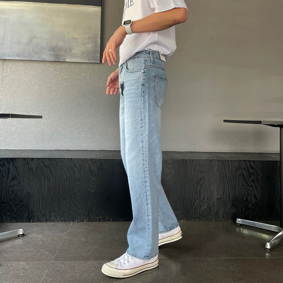 Loose Straight Wide-Leg Casual Jeans Pants