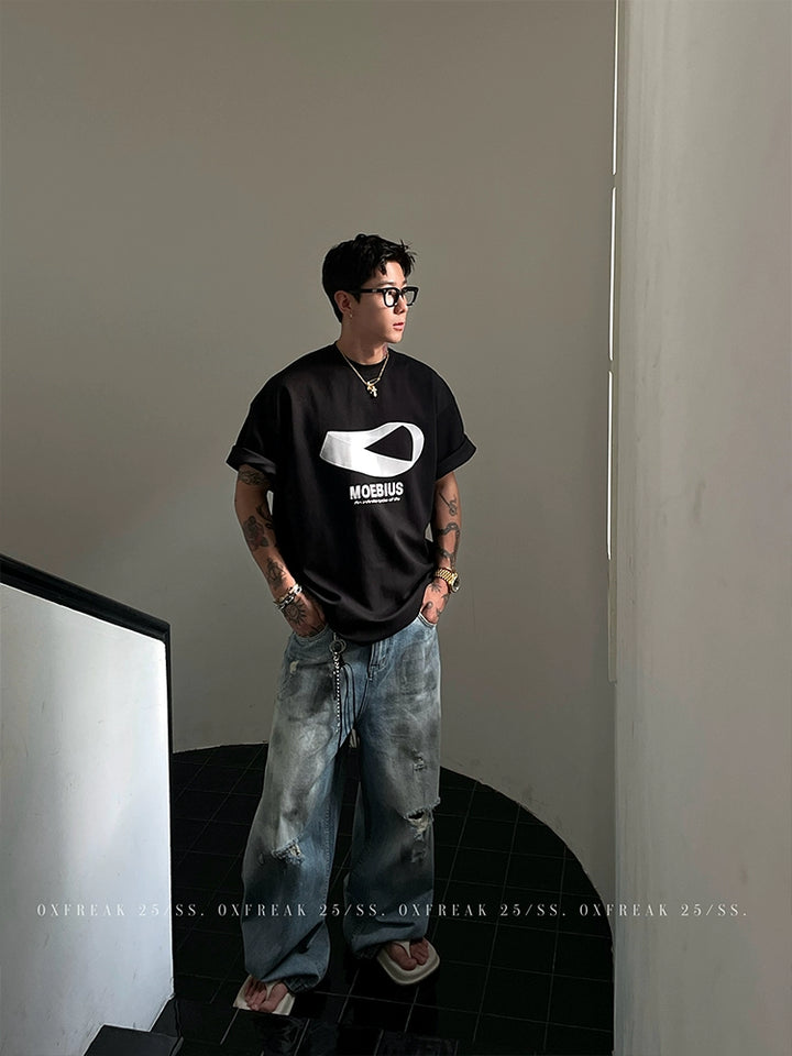 Camiseta de ajuste holgado con gráfico 3D 