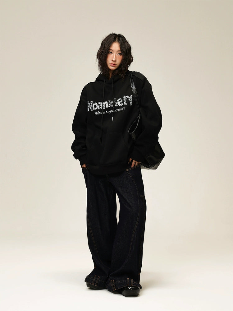 Cotton Loose Fit Graphic Hoodie
