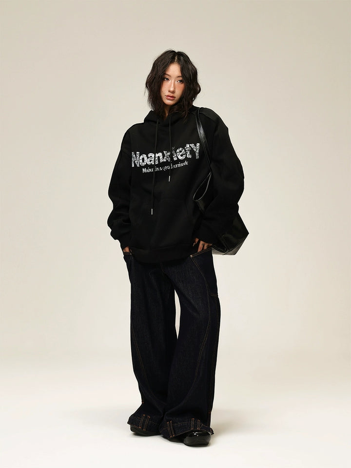 Cotton Loose Fit Graphic Hoodie