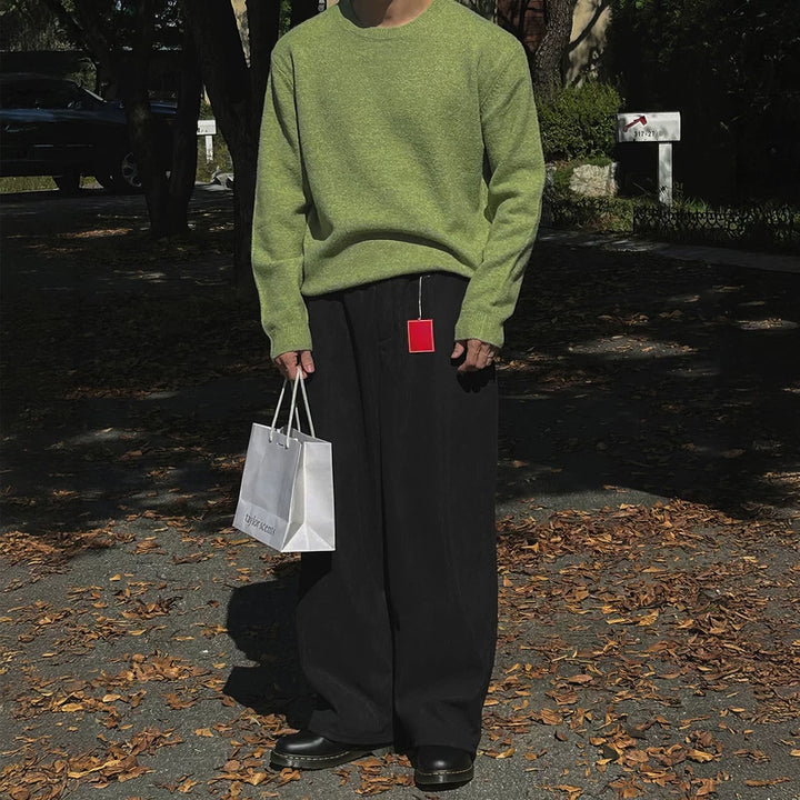 Crew Neck Retro Breipullover 