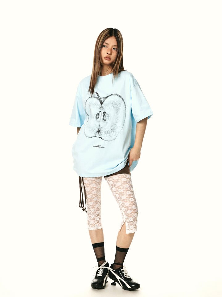 Pure Cotton Apple Print T-shirt