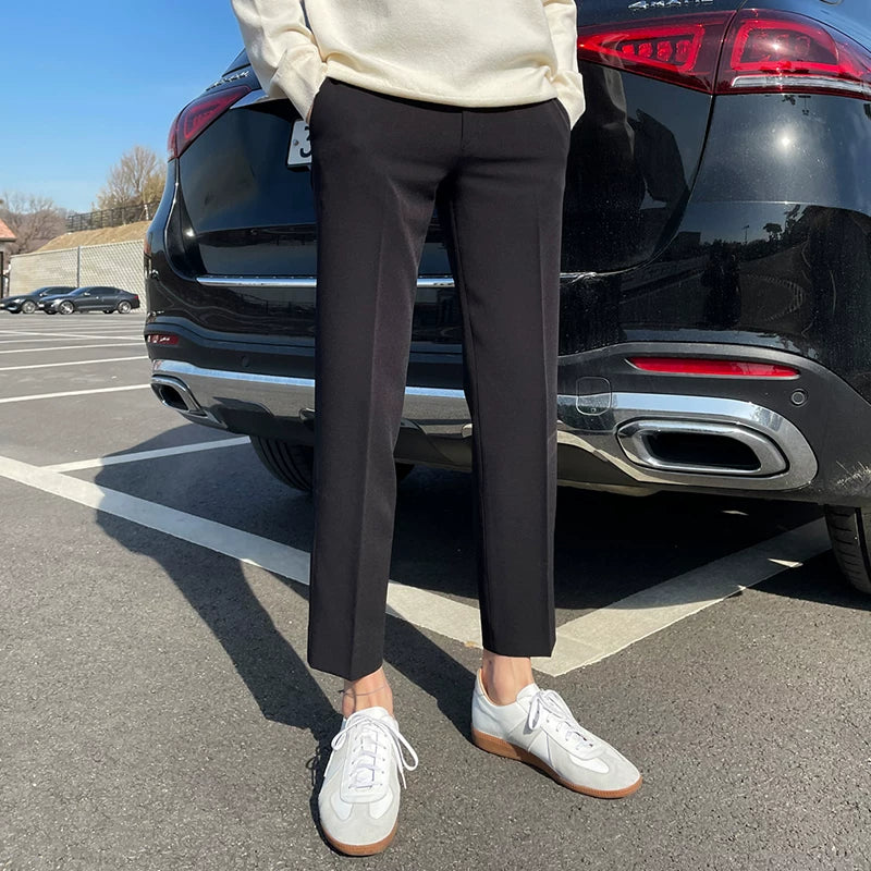 Pantaloni business casual a gamba dritta slim fit 