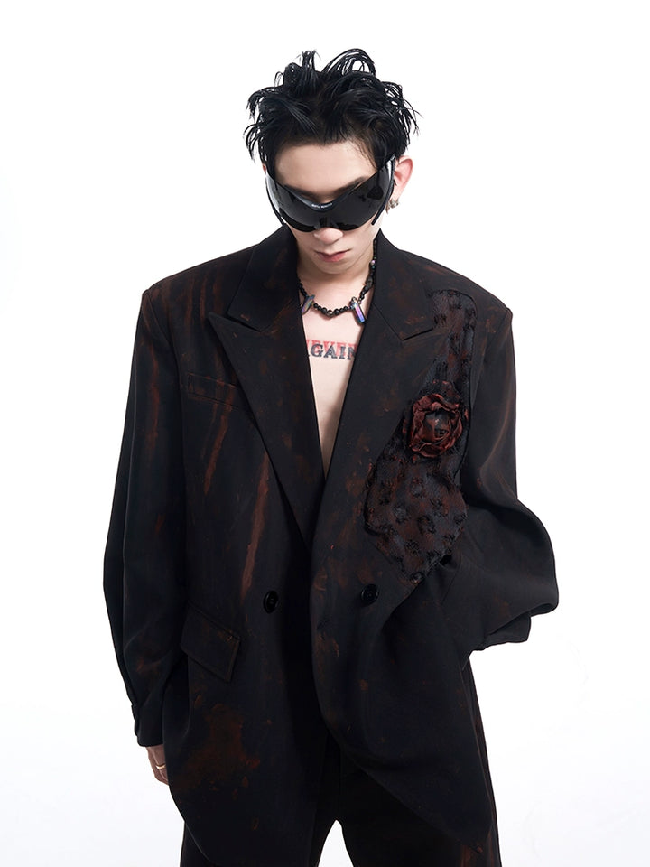 Hand-Graffiti Oversized Jacket and Pants