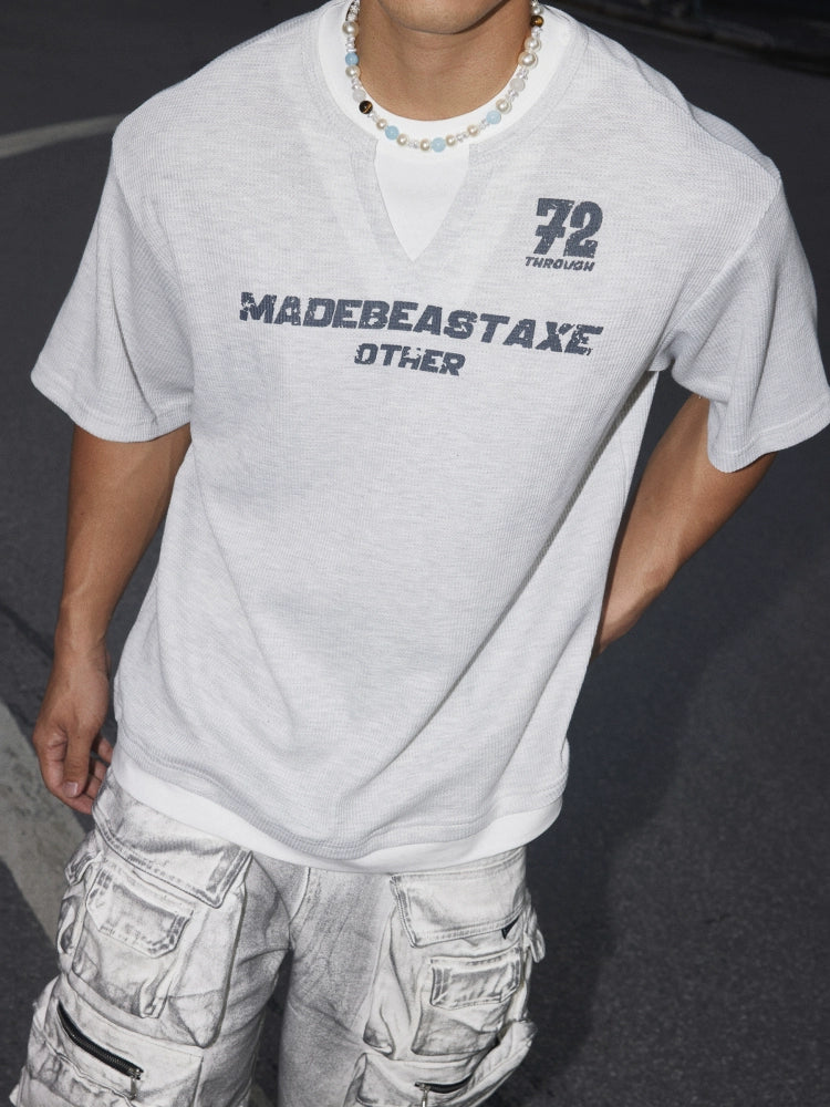 Letter Print Short-Sleeve T-shirt