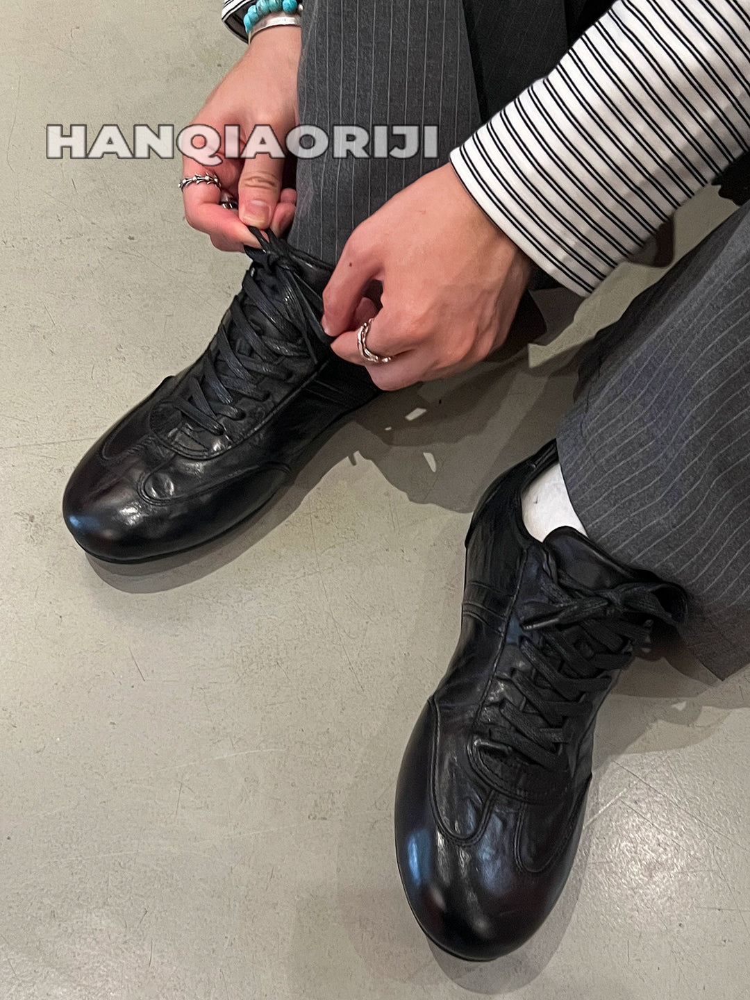Sneakers da allenamento casual in vera pelle 
