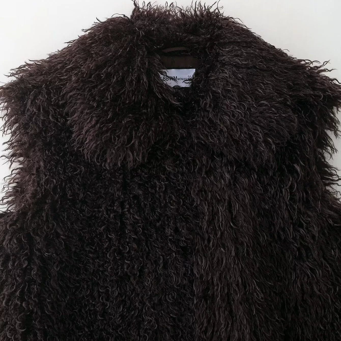 フェイクファー効果ファッションベスト 