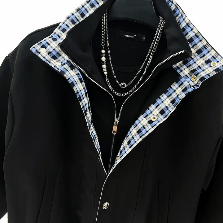 Plaid Patchwork Quilted Jacket