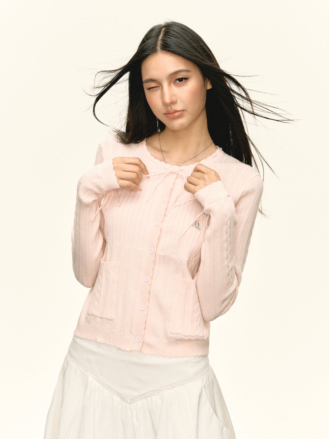 Ribbed Knit Button-Up Cardigan